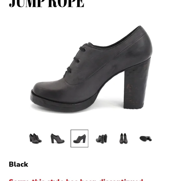 JOHN FLUEVOG Hopscotch Jump Rope Black Heeled Oxfords Size 8 - Picture 5 of 7